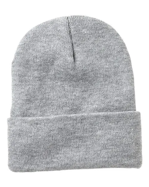 12" Sherpa Lined Cuffed Beanie - SP12SL