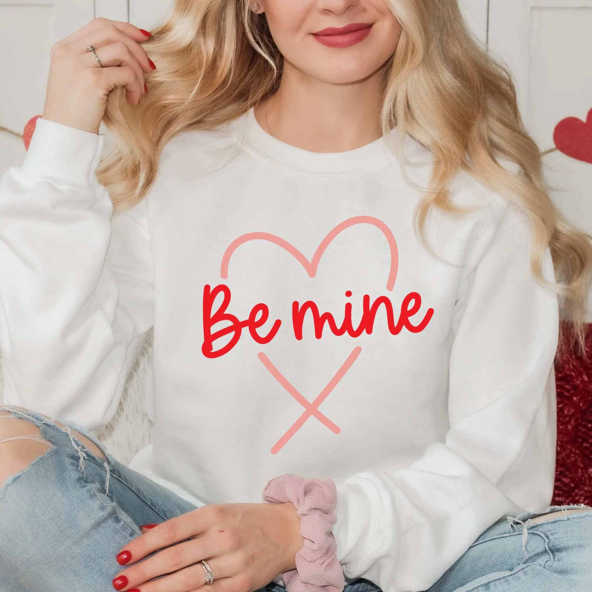 Be Mine Heart Colorful | Sweatshirt