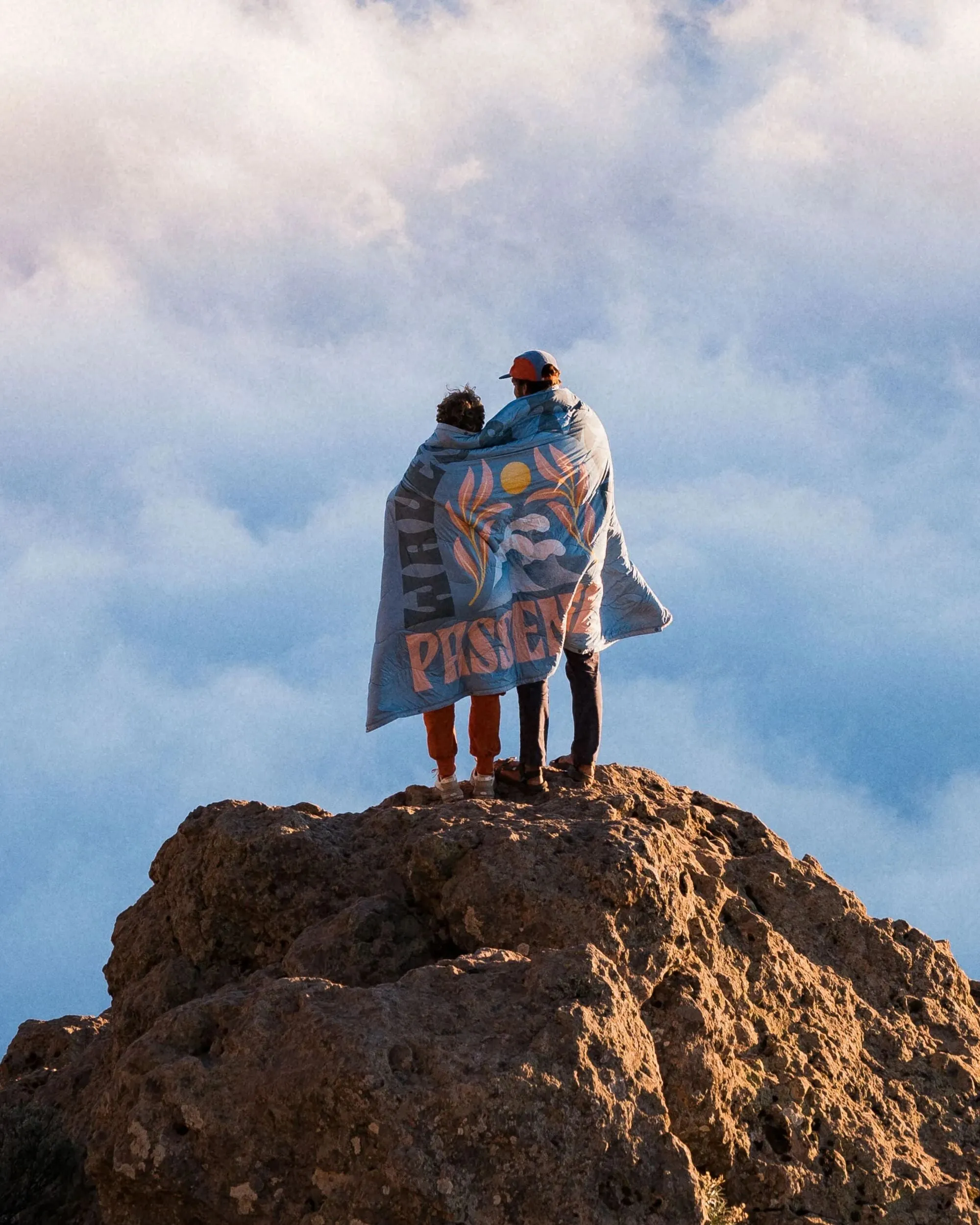 Cabin Recycled Sherpa Blanket - Faded Denim