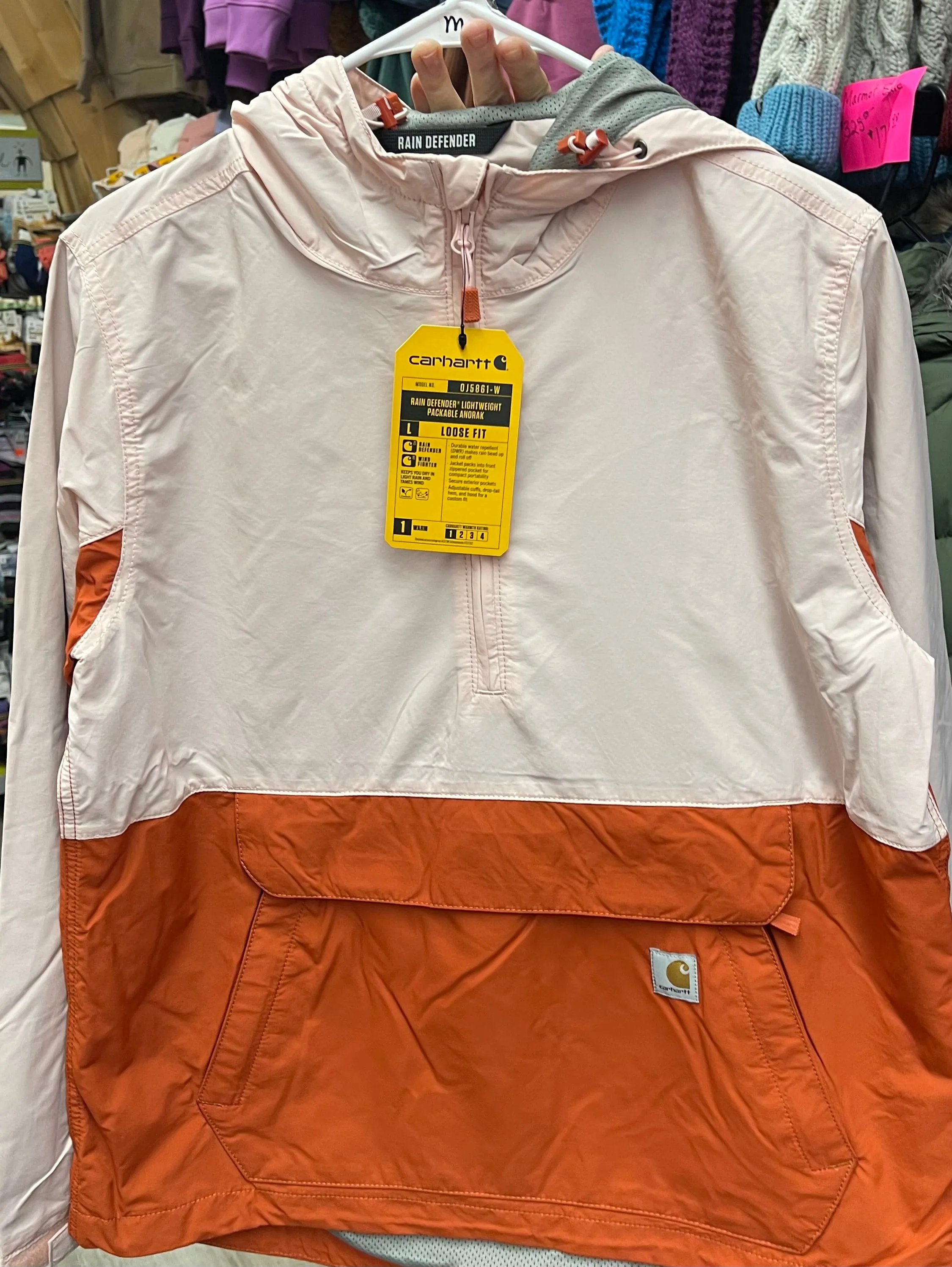 Carhartt Womens Rain Defender Loose Fit Lightweight Packable Anorak