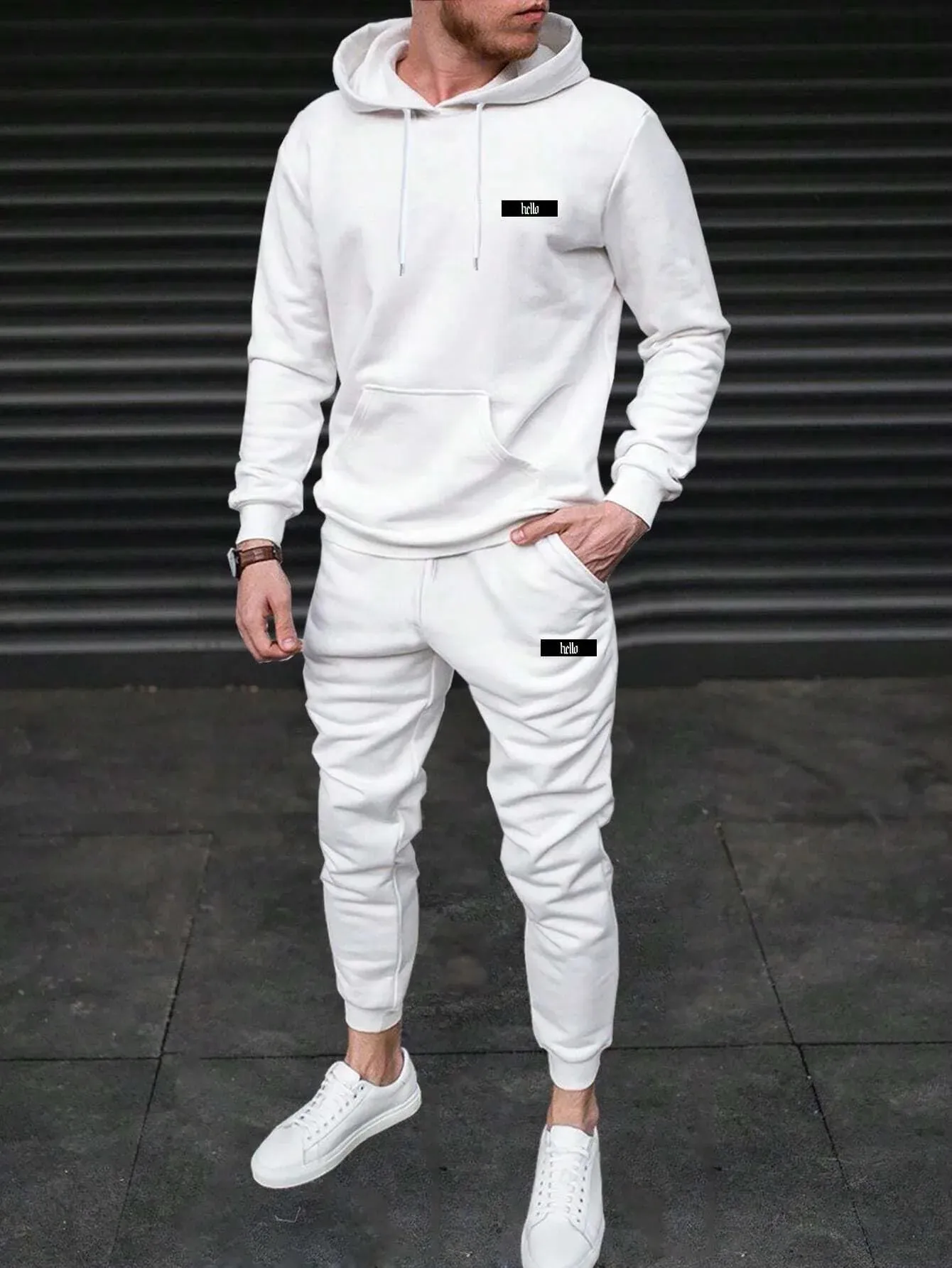 Casual Fleece Warm Hoodies Tracksuit