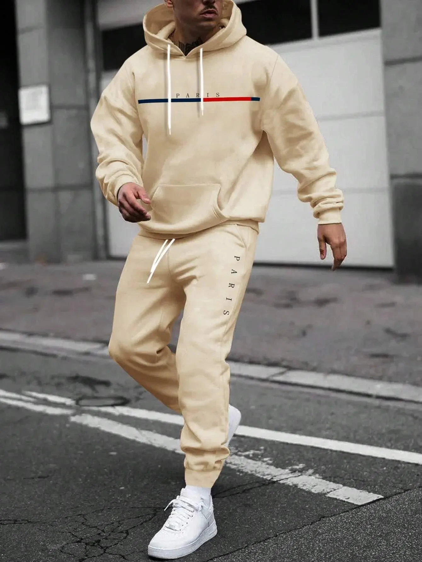Casual Fleece Warm Hoodies Tracksuit