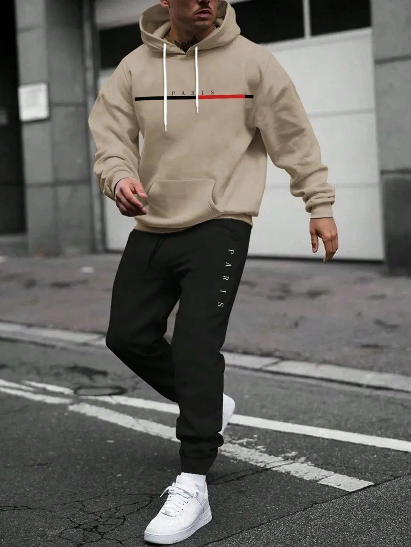 Casual Fleece Warm Hoodies Tracksuit