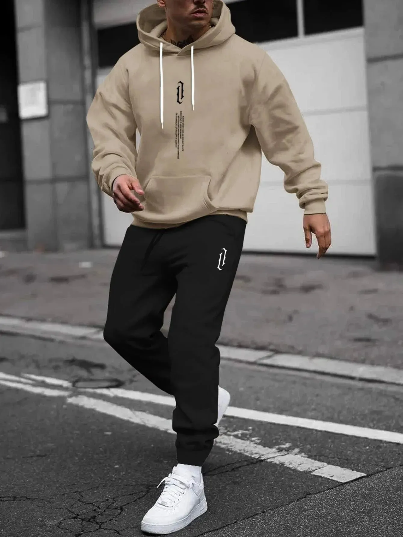 Casual Fleece Warm Hoodies Tracksuit