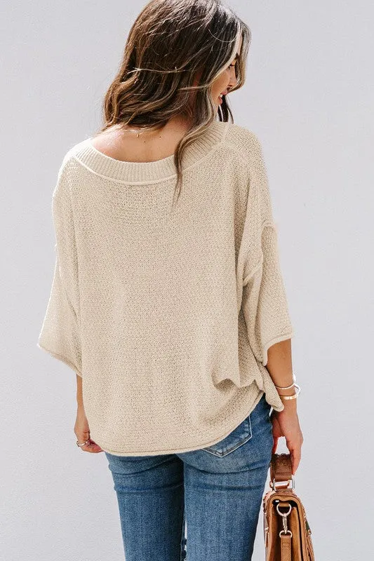 Casual Heart Knit Sweater
