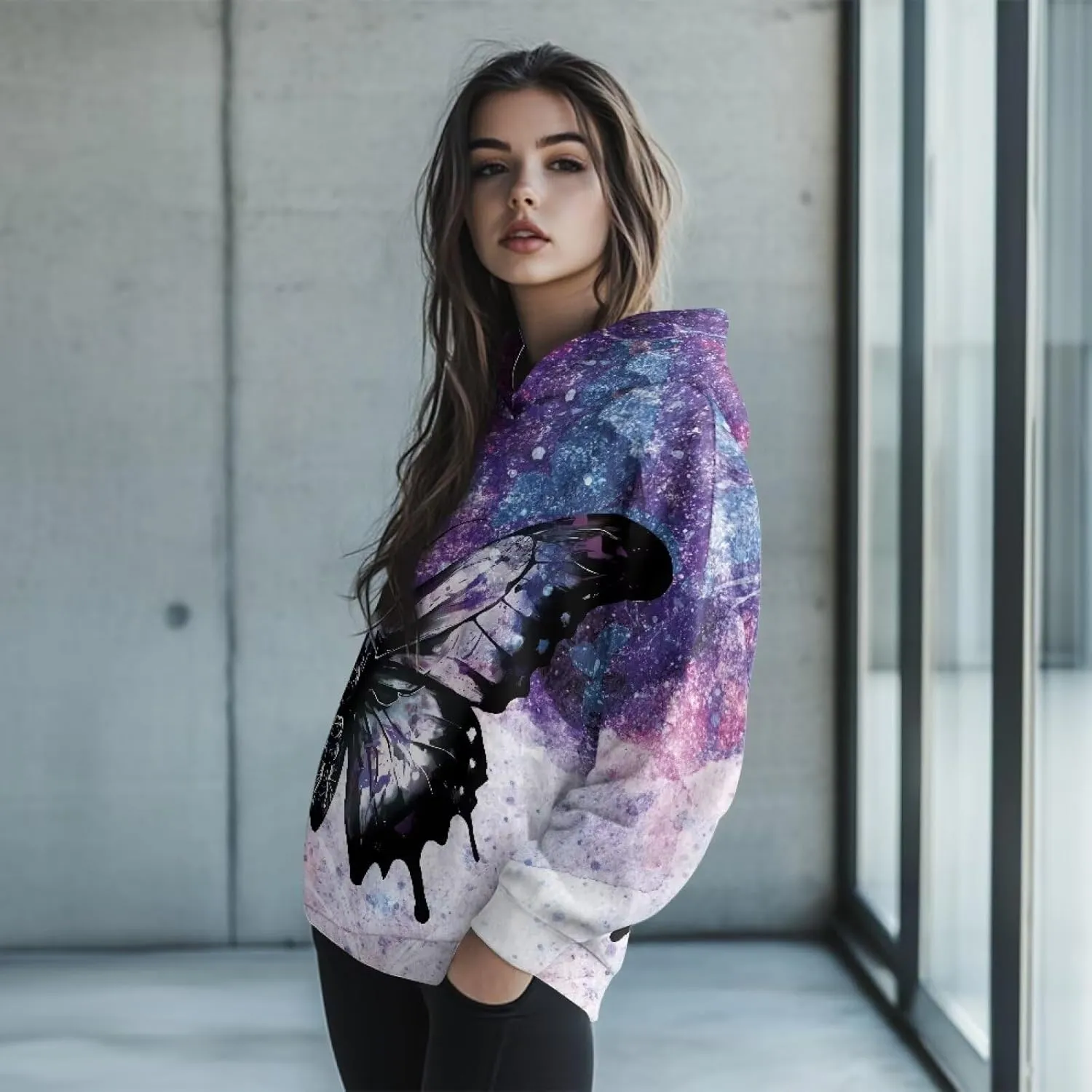 Casual Women Hoodies Oversized Sweatshirt Long Sleeve Hoodie Pullover Tops