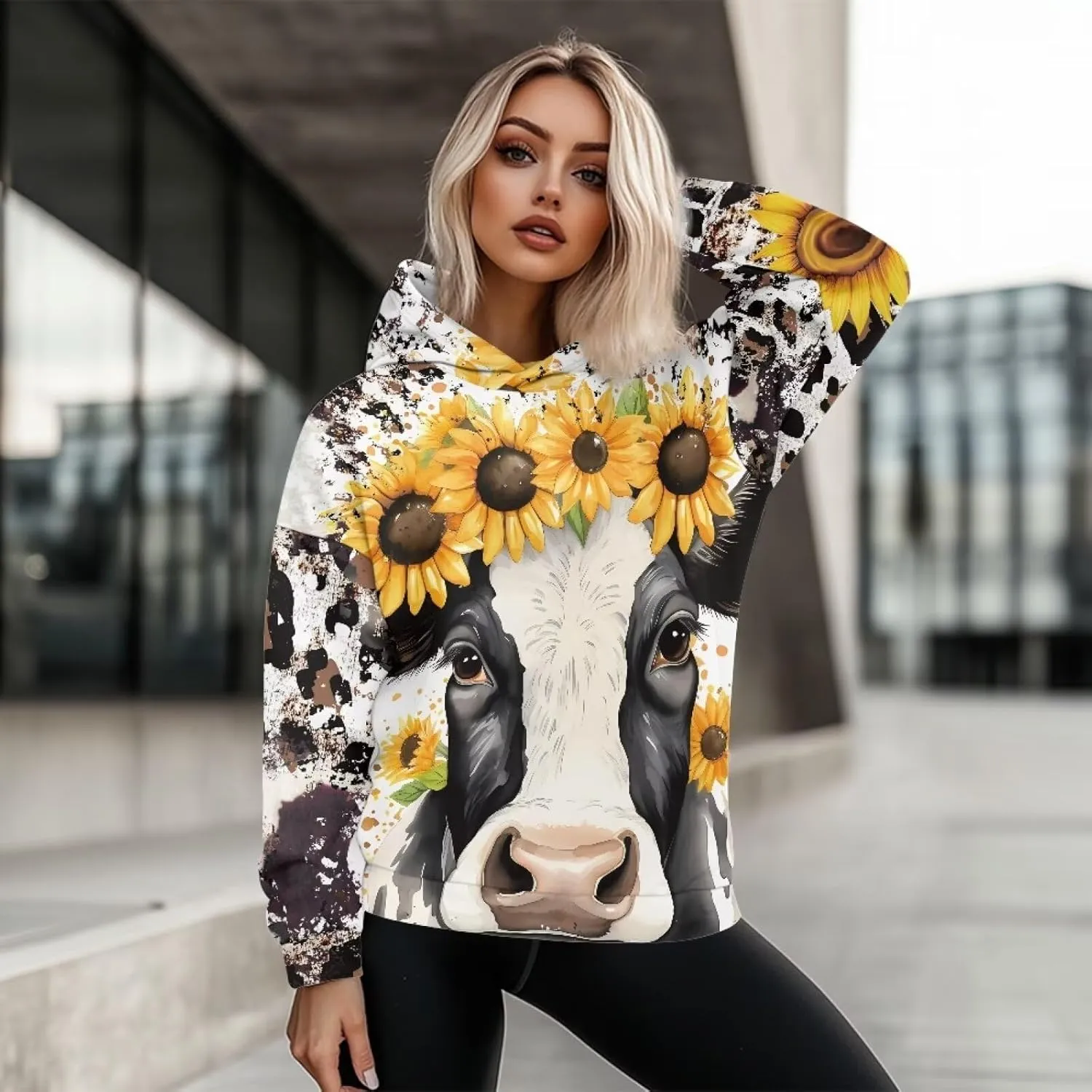 Casual Women Hoodies Oversized Sweatshirt Long Sleeve Hoodie Pullover Tops