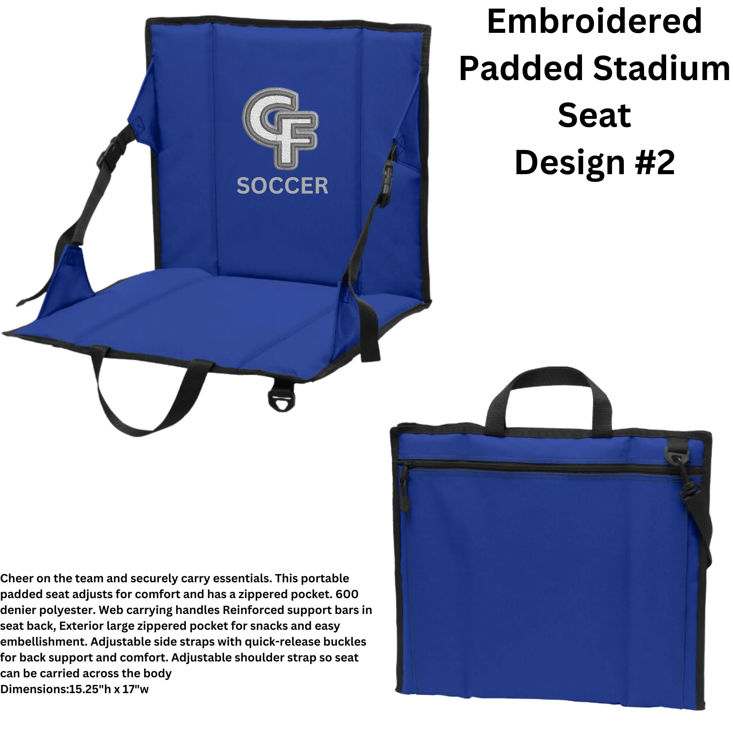 Catalina Foothills Girls Soccer Embroidered Stadium Seat