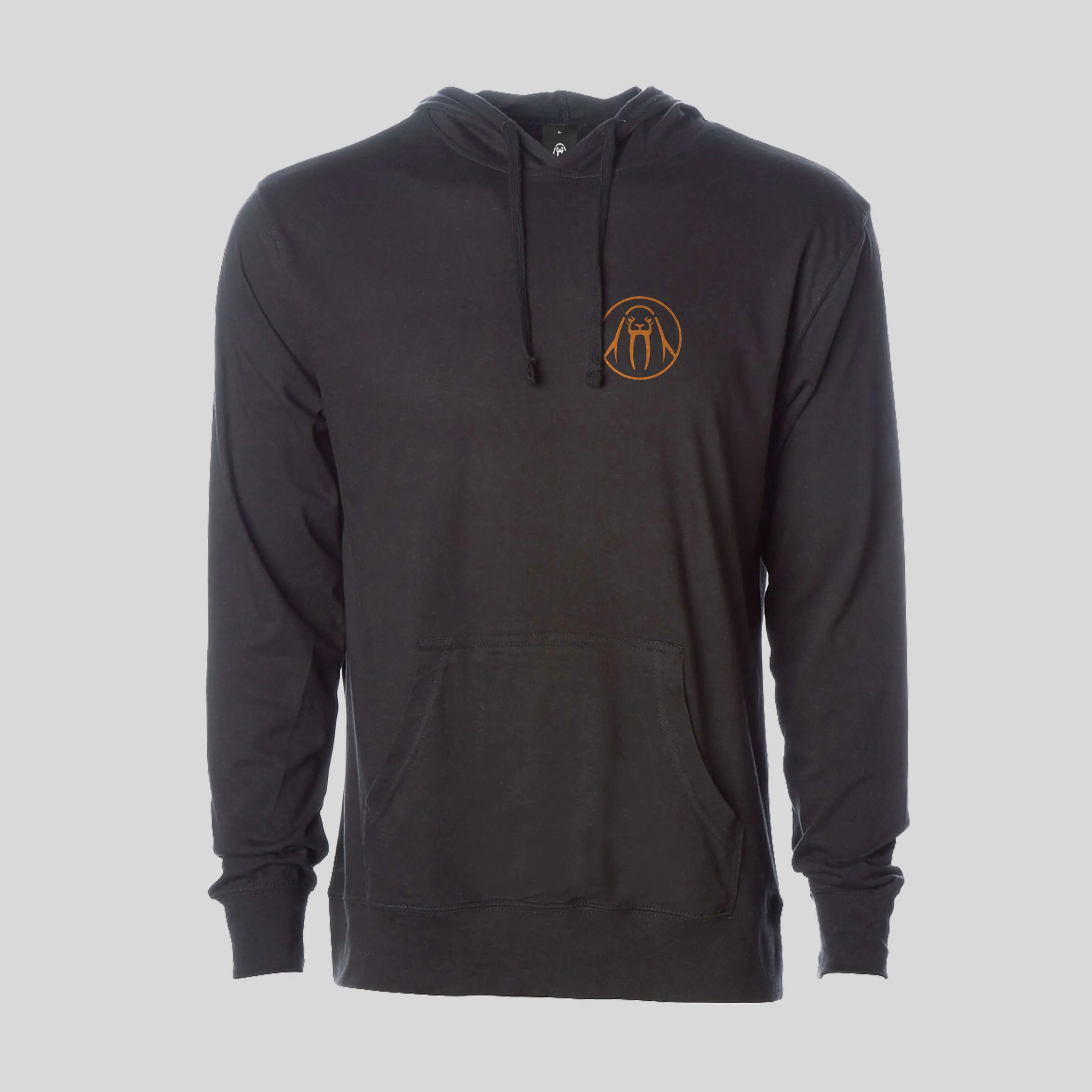 CIRCLE LOGO BLACK/ORANGE LIGHTWEIGHT HOODIE