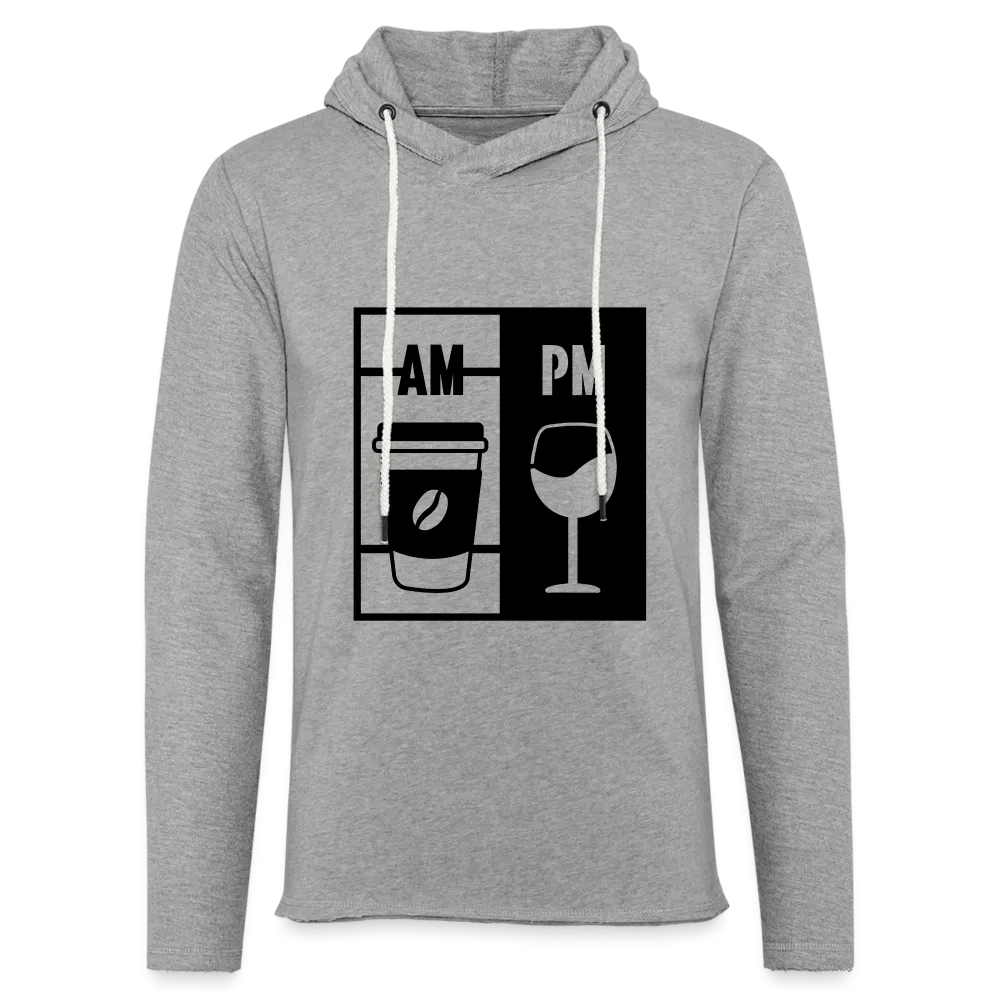 Coffee AM, Wine PM Lightweight Terry Hoodie