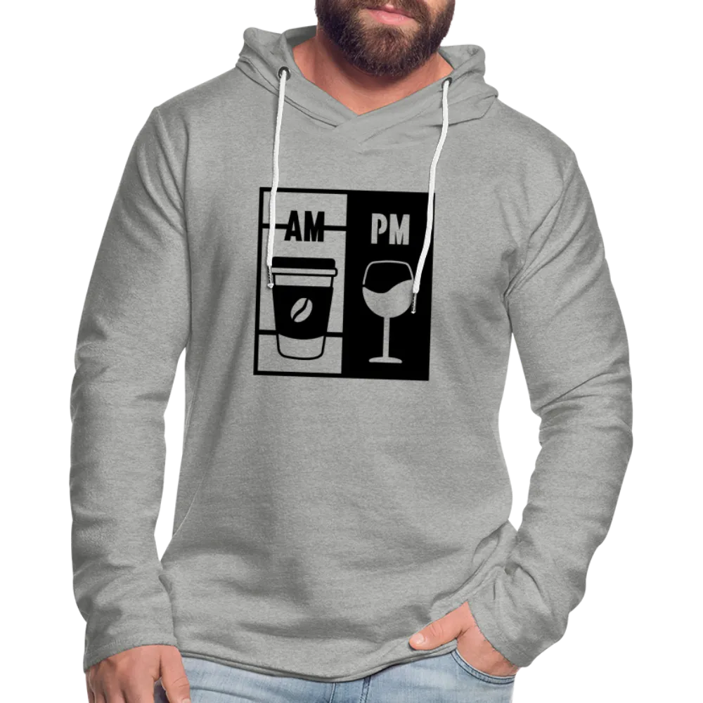 Coffee AM, Wine PM Lightweight Terry Hoodie