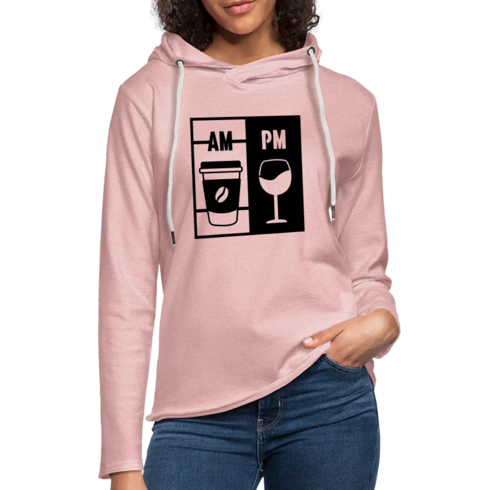 Coffee AM, Wine PM Lightweight Terry Hoodie