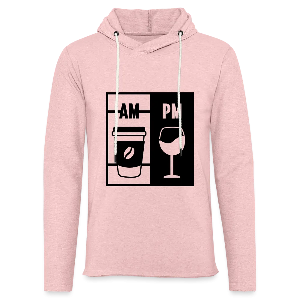 Coffee AM, Wine PM Lightweight Terry Hoodie