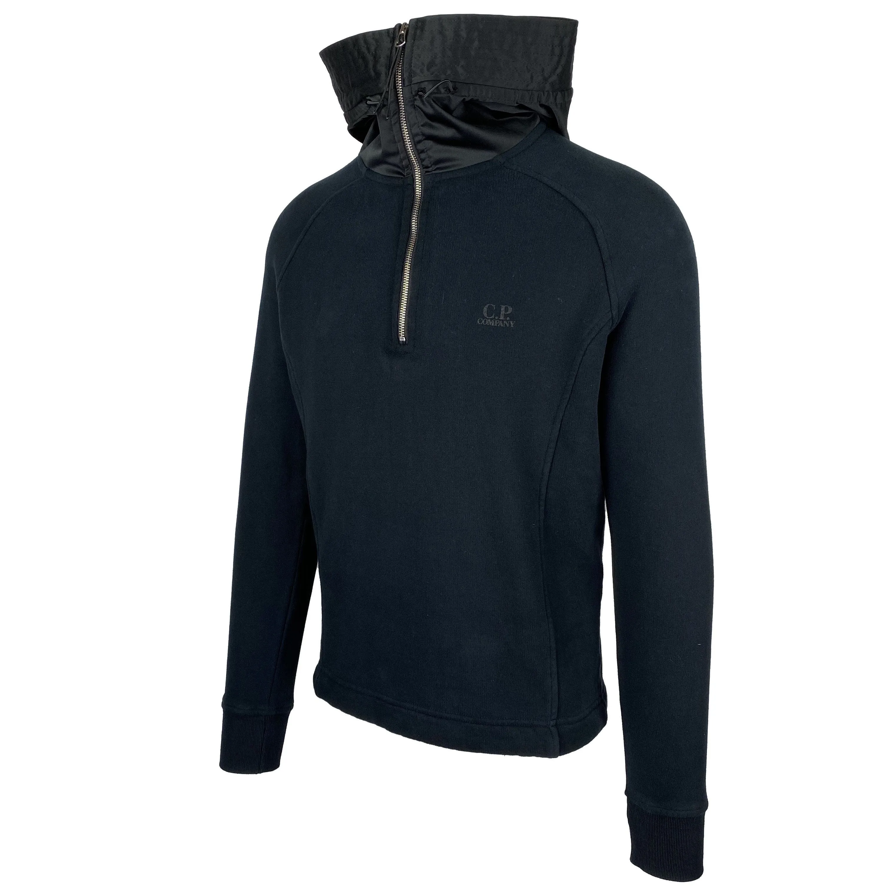 CP Company Black Zip Nylon Hoodie