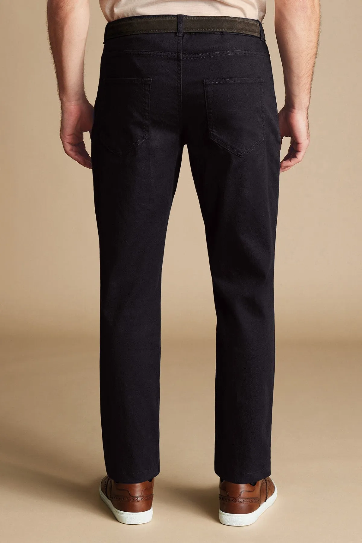 Dark Navy Twill Slim Fit 5 Pocket Jeans