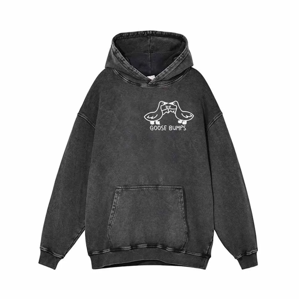 Goose Bumps Cute Vintage Washed Hoodie