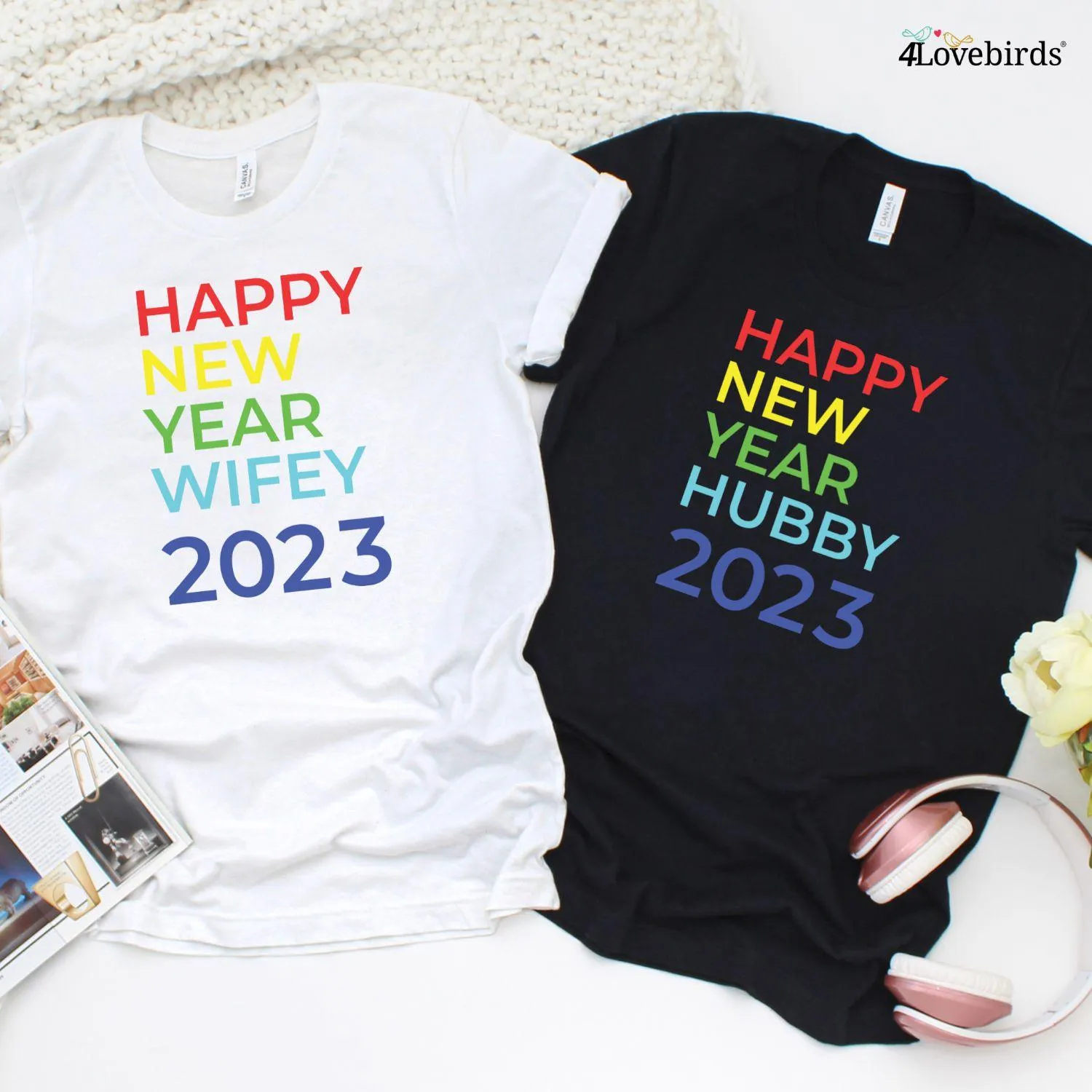 Happy New Year Custom Matching Set: Perfect Outfits for Couples & Lovers Alike!