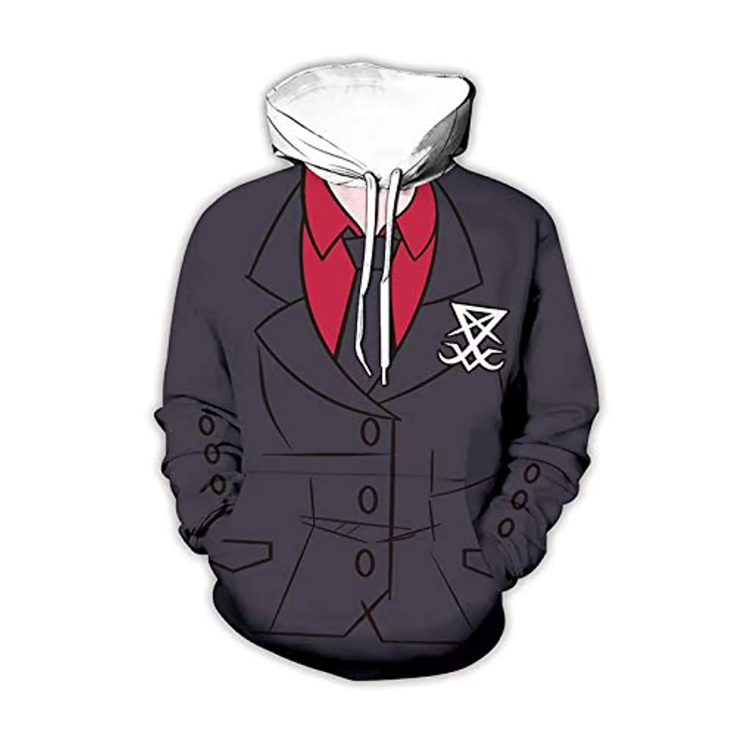 Helltaker Hoodies -Lucifer Unisex 3D Pullover Hooded Sweatshirt