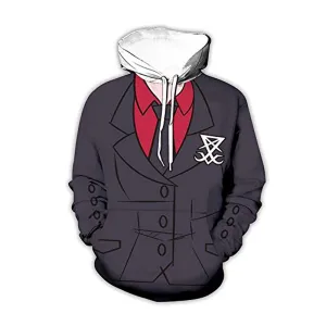 Helltaker Hoodies -Lucifer Unisex 3D Pullover Hooded Sweatshirt