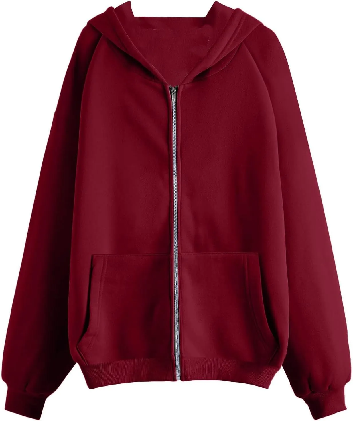 Jackets for Women Zip Up Hoodies Long Sleeve Lightweight Sweatshirts Oversized Loose Fit Athletic Outfit With Pockets