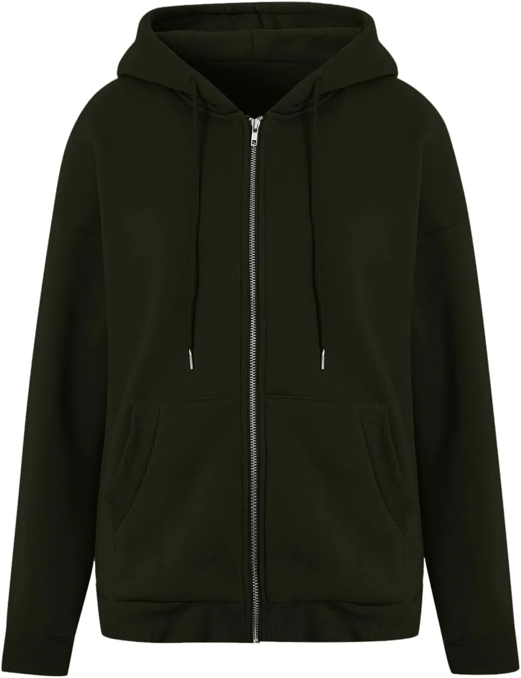 Jackets for Women Zip Up Hoodies Long Sleeve Lightweight Sweatshirts Oversized Loose Fit Athletic Outfit With Pockets