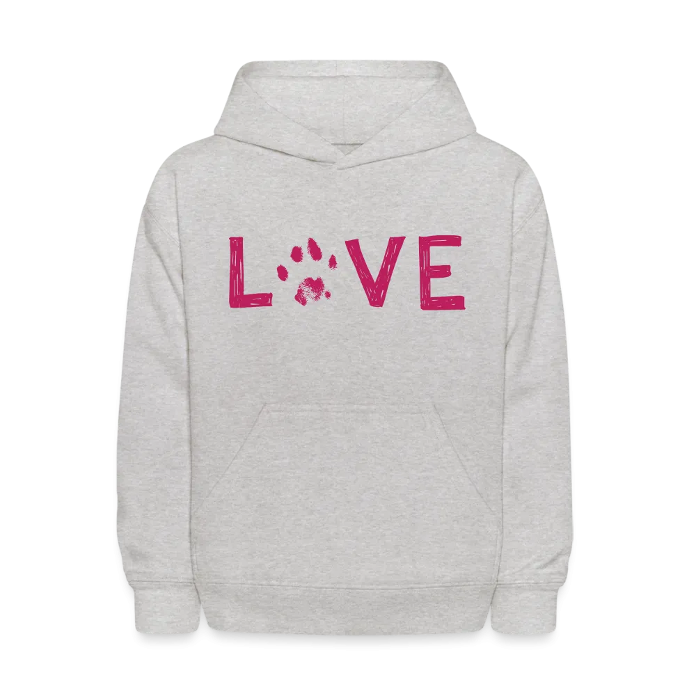Love Pawprint Kids' Hoodie