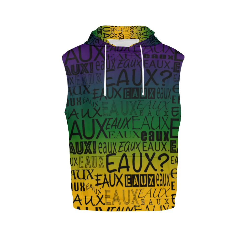 MARDI GRAS SLEEVELESS HOODIES
