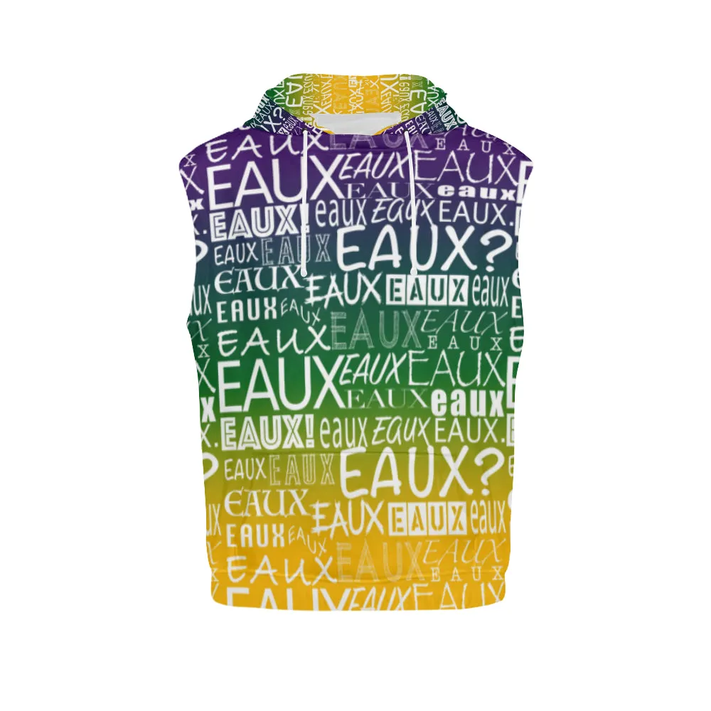 MARDI GRAS SLEEVELESS HOODIES