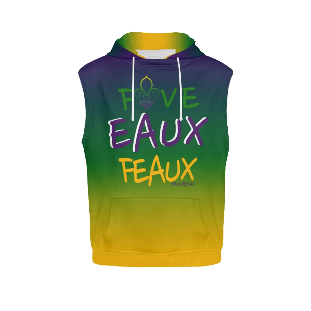 MARDI GRAS SLEEVELESS HOODIES