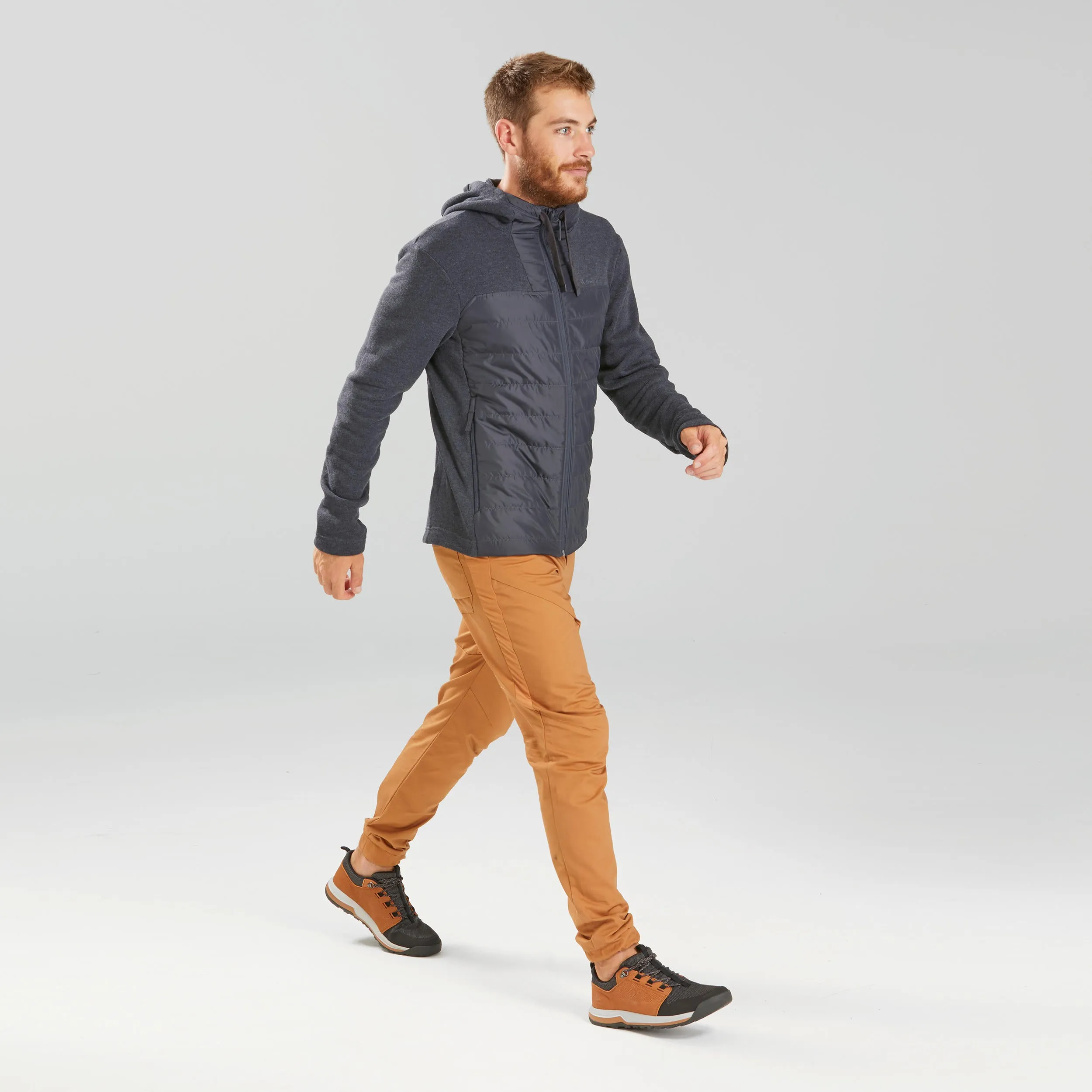Men's hoodie Quechua NH100, black/gray