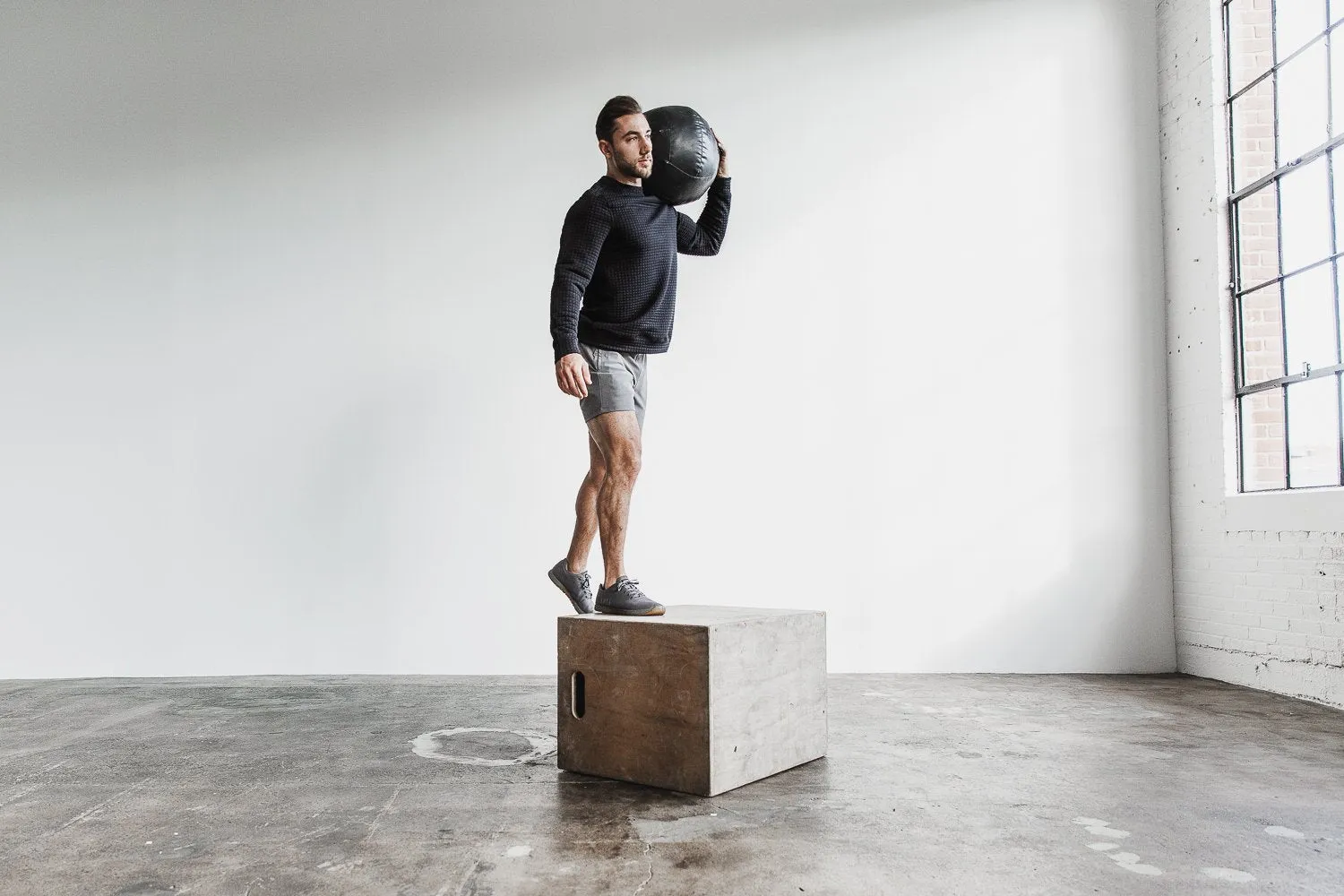 MEN'S QUILTED CREW PULLOVER