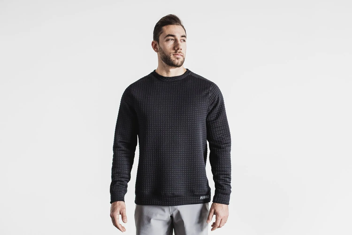 MEN'S QUILTED CREW PULLOVER