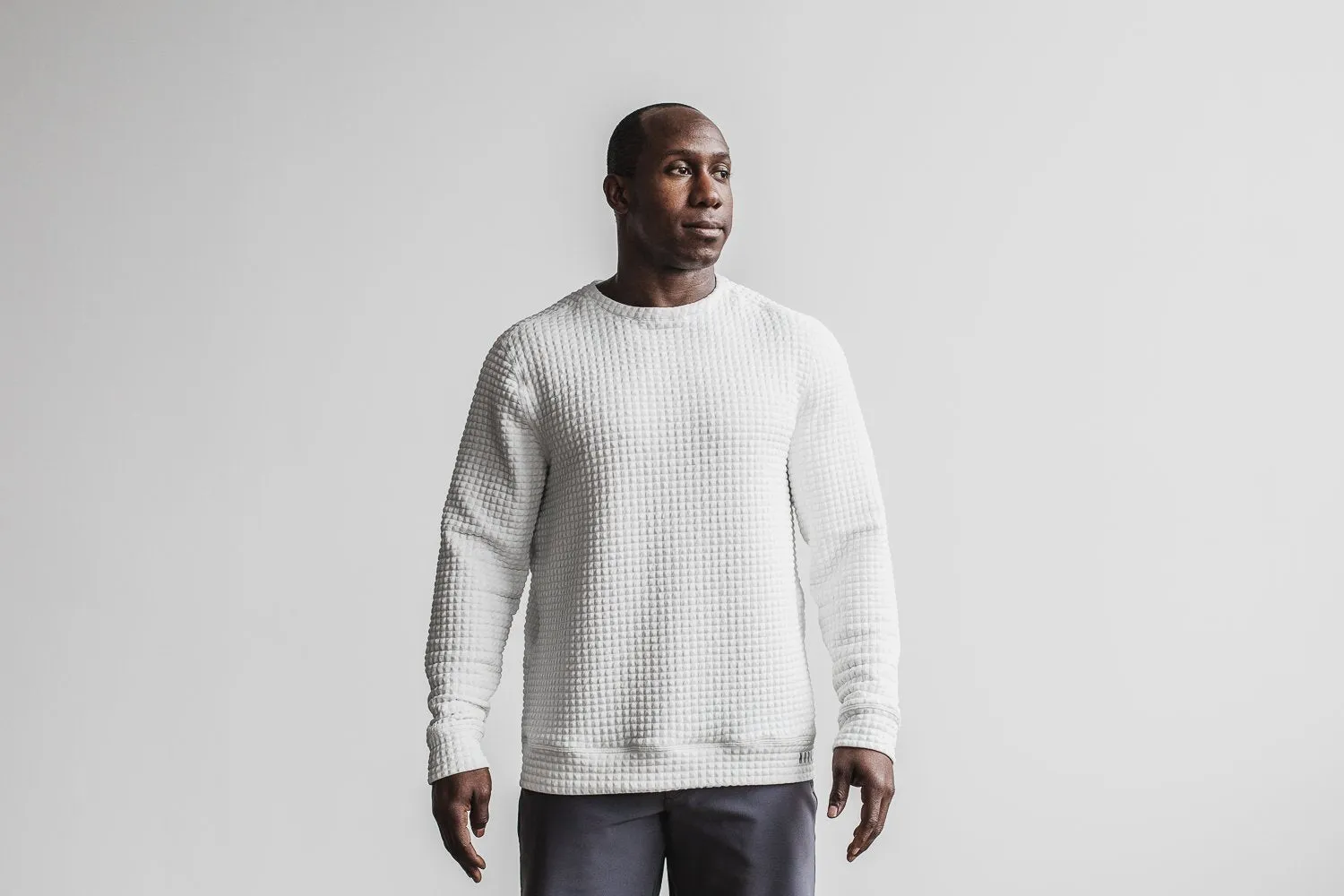 MEN'S QUILTED CREW PULLOVER