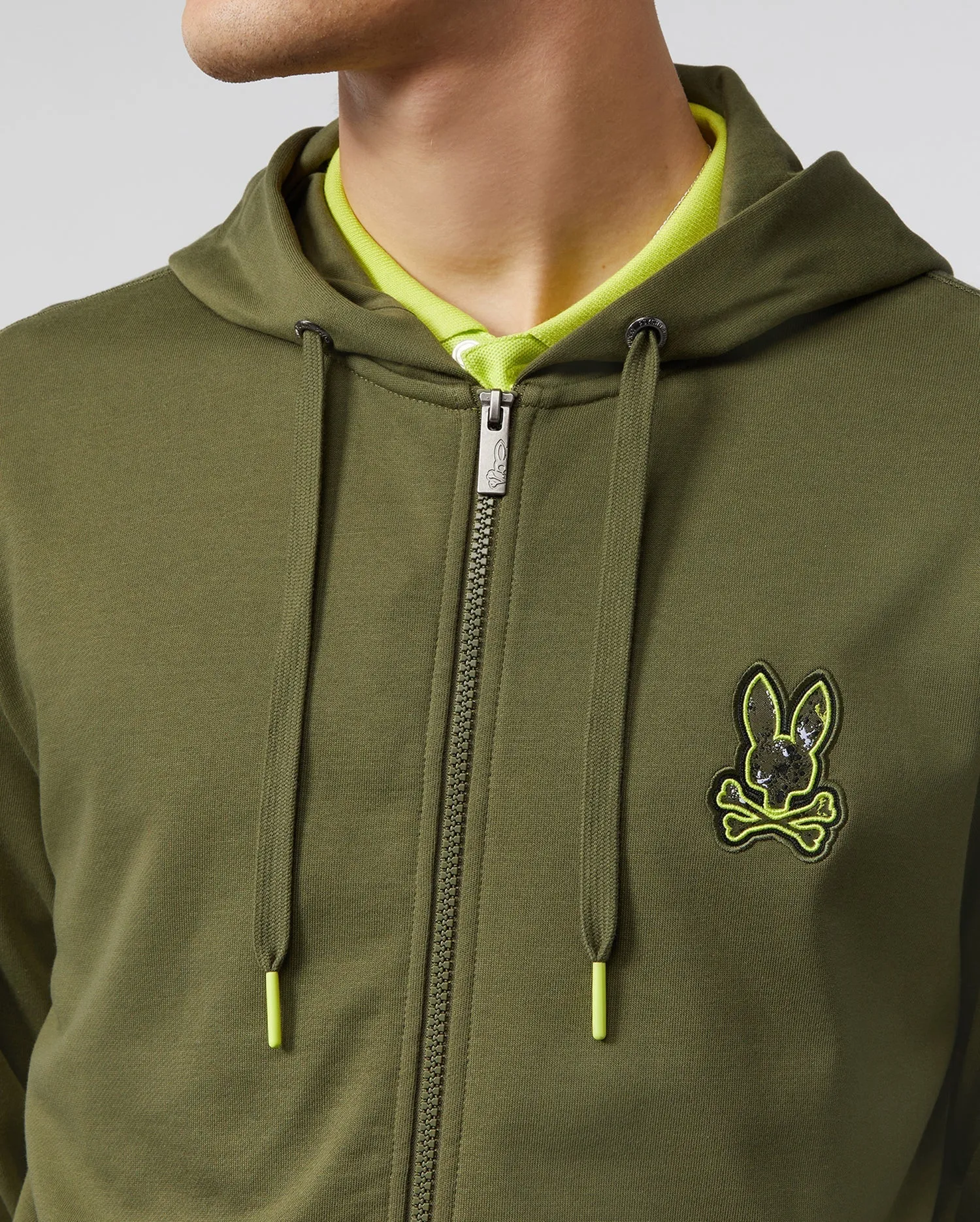 MENS WAVERLY BUNNY LOGO ZIP HOODIE - B6H752U1FT