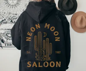 Neon Moon Saloon | Cactus Retro Hoodie