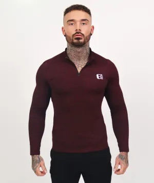Physique 1/4 Zip Top | Burgundy