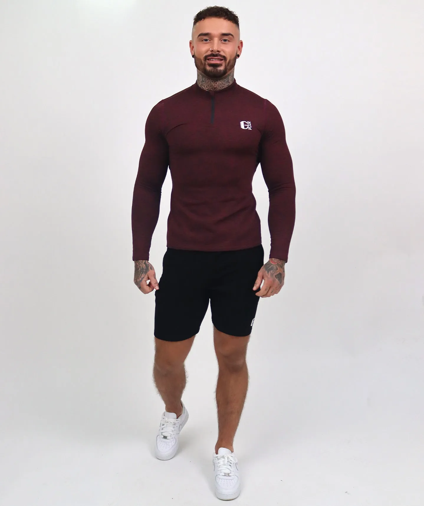 Physique 1/4 Zip Top | Burgundy