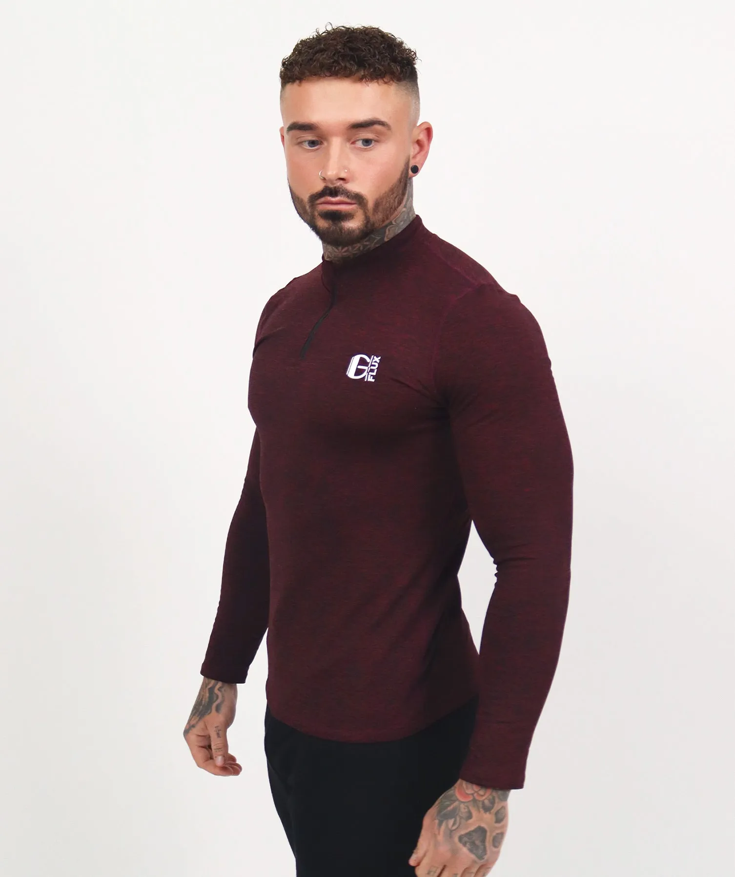 Physique 1/4 Zip Top | Burgundy