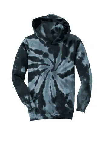 Port & Company Adult Tie-Dye Pullover Hooded Sweatshirt - Black
