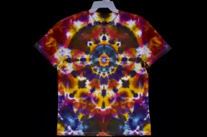Reg. cotton T shirt Large #2911 Mandala design $80