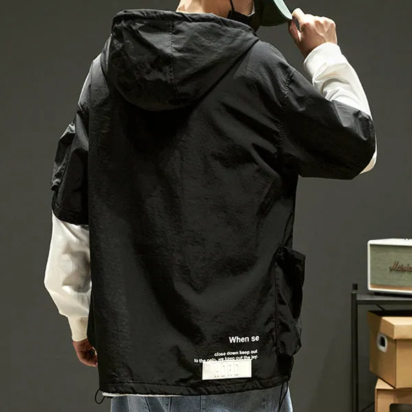 Retro Loose Fake Two-piece Hoodie