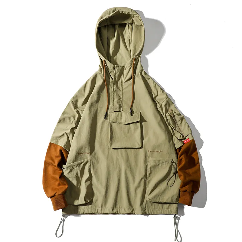 Retro Loose Fake Two-piece Hoodie