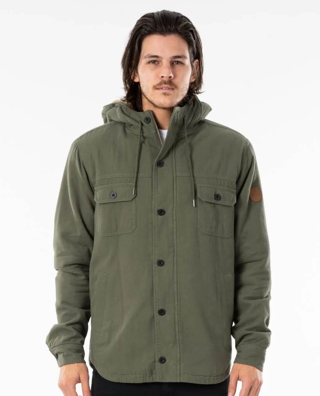 RIP CURL  MENS GIBBOS JACKET - DARK OLIVE