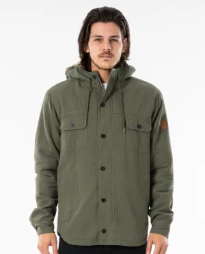 RIP CURL  MENS GIBBOS JACKET - DARK OLIVE