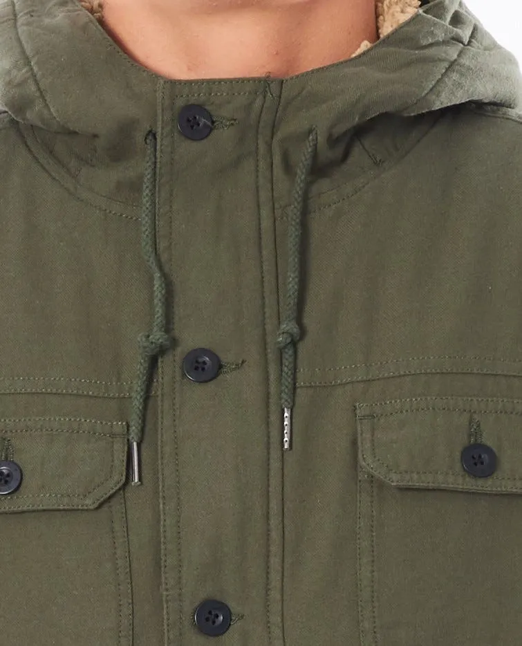 RIP CURL  MENS GIBBOS JACKET - DARK OLIVE