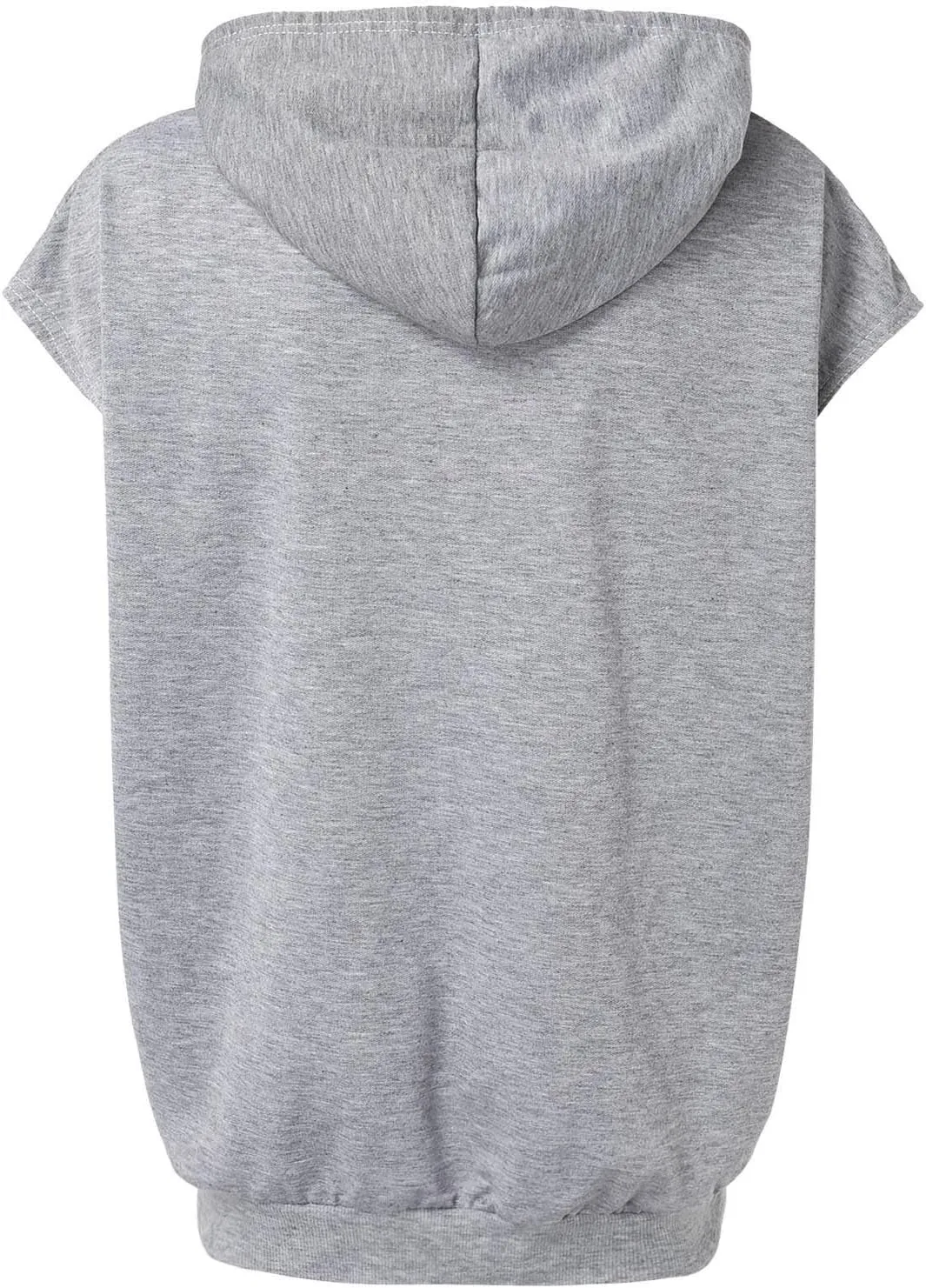 Sleeveless Hoodies for Women Plus Size Heart Print Hooded Sweatshirt Vest Loose Fit Summer Workout Athletic Tank Tops