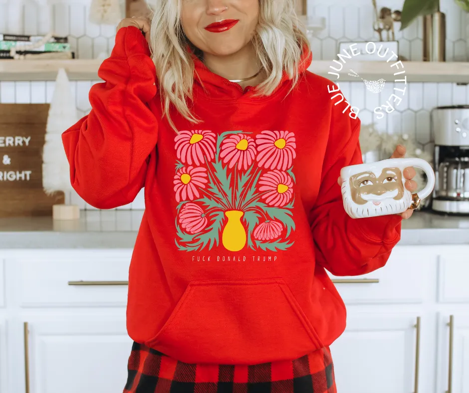 SUBTLE ANTI TRUMP HOODIE | AESTHETIC FLORAL HOODIE | SUBTLE FDT FEMINIST SHIRT