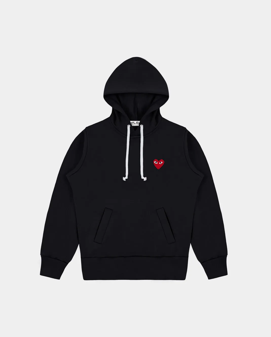 T174 RED HEART HOODIE / BLACK