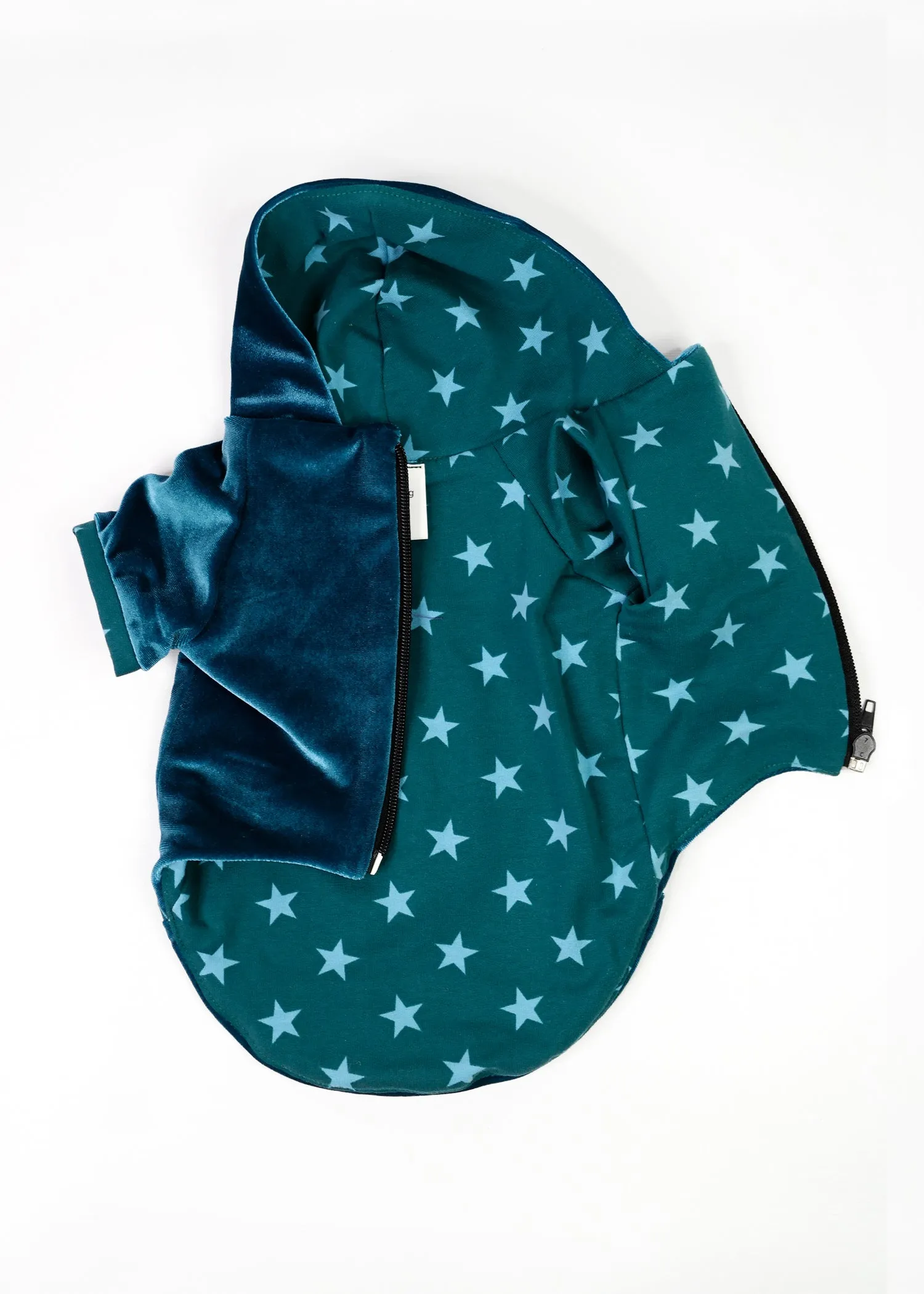 TEAL VELOUR HOODIE