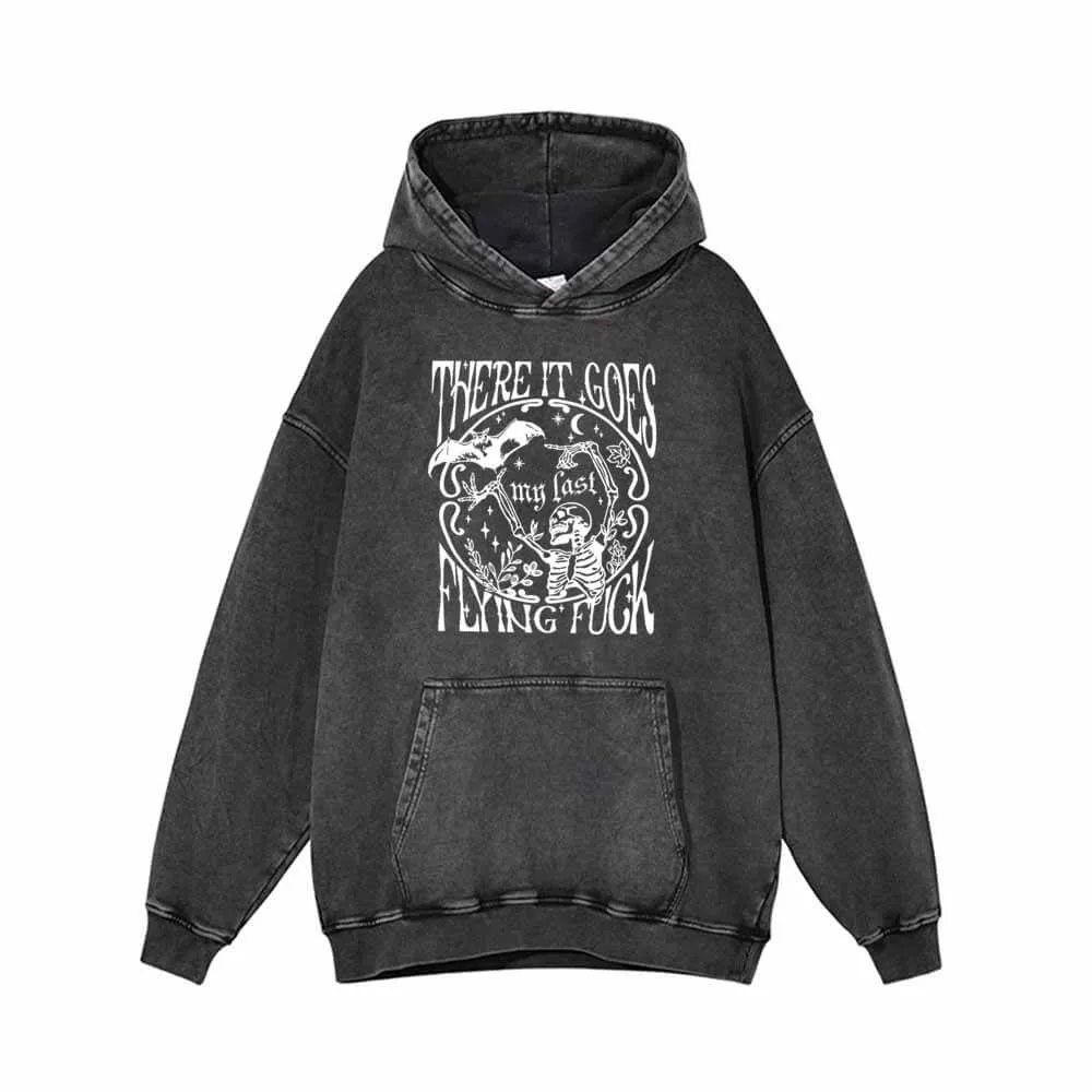 There It Goes My Last Flying Bat And Skull Hoodie